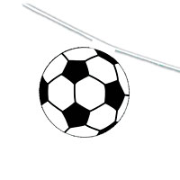 Zoom : Guirlande papier ignifugé ballons de football