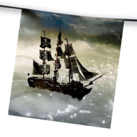 Zoom : Pirate paper flag bunting 