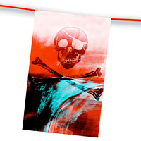 Zoom : Pirate paper flag bunting 