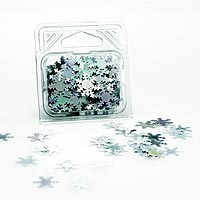 Zoom : Paillettes flocons de neige hologramme 18 mm