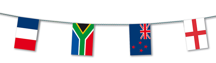 Cliquer pour fermer la fen�tre -  Plastic bunting Rugby world cup 2007