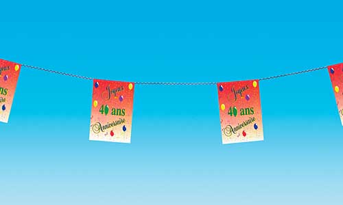 Close - Printed paper bunting