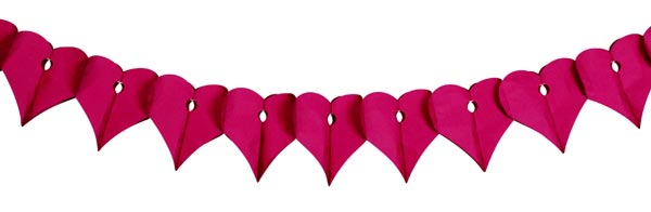 Cliquer pour fermer la fentre - Guirlande Coeur,  papier ignifugé / Flameproof paper heart garland